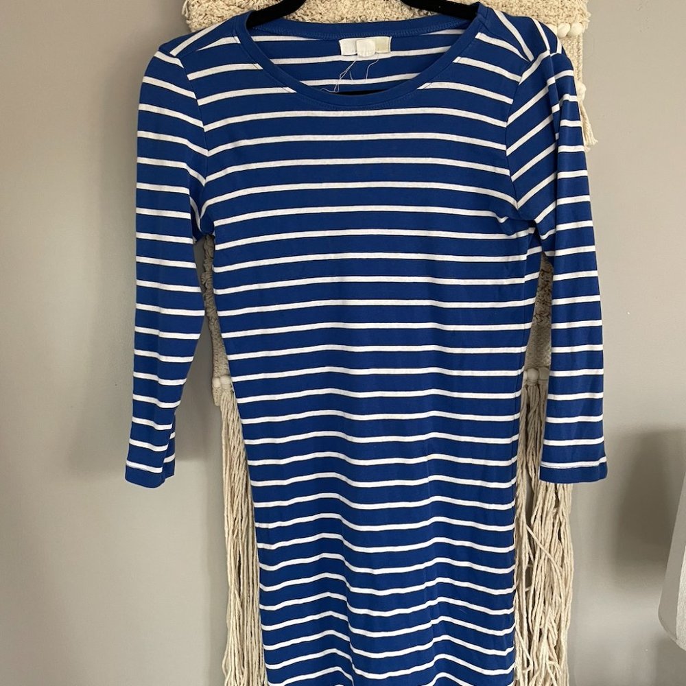 Blue & White Body Con Sailor Dress